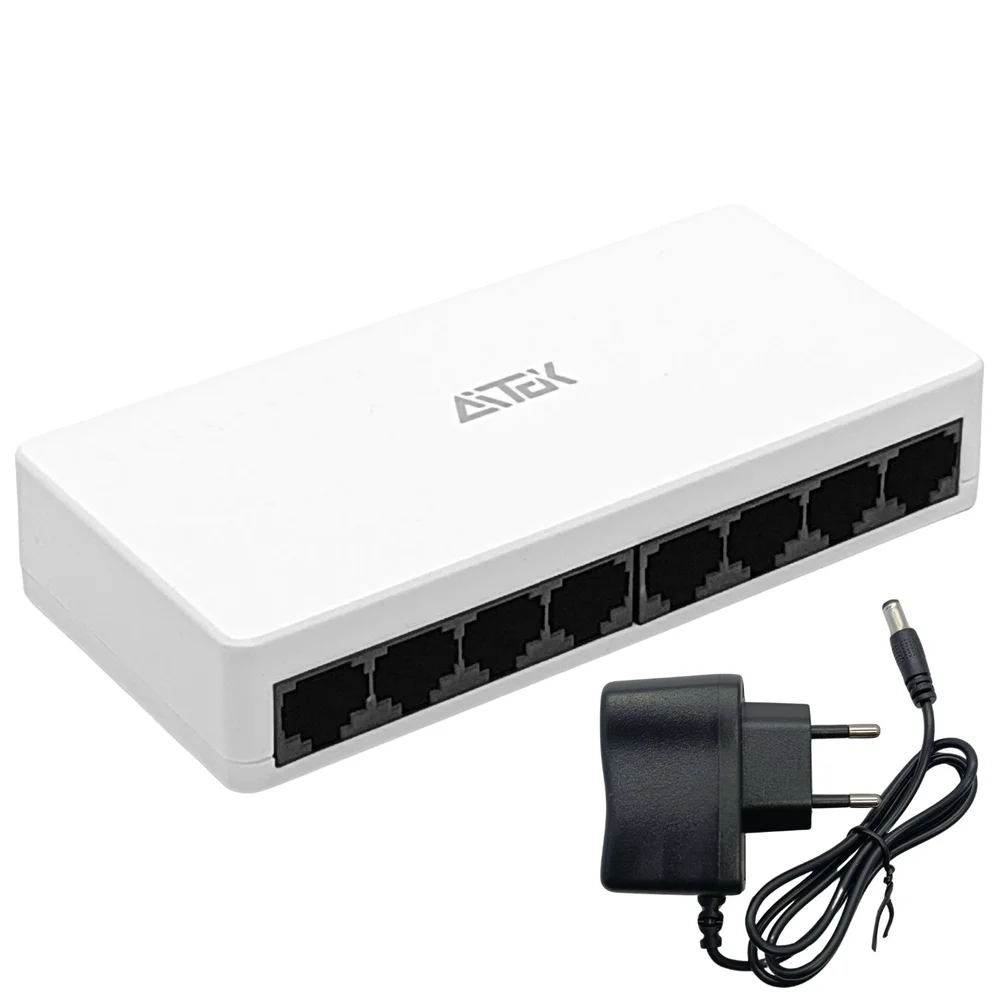 Switch Ethernet 8 Portas 1000Mbps Aitek ATS108G