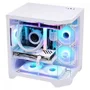 Gabinete Gamer Liketec Impossible Snow Cube Vidro Temperado S/ Fan - Branco