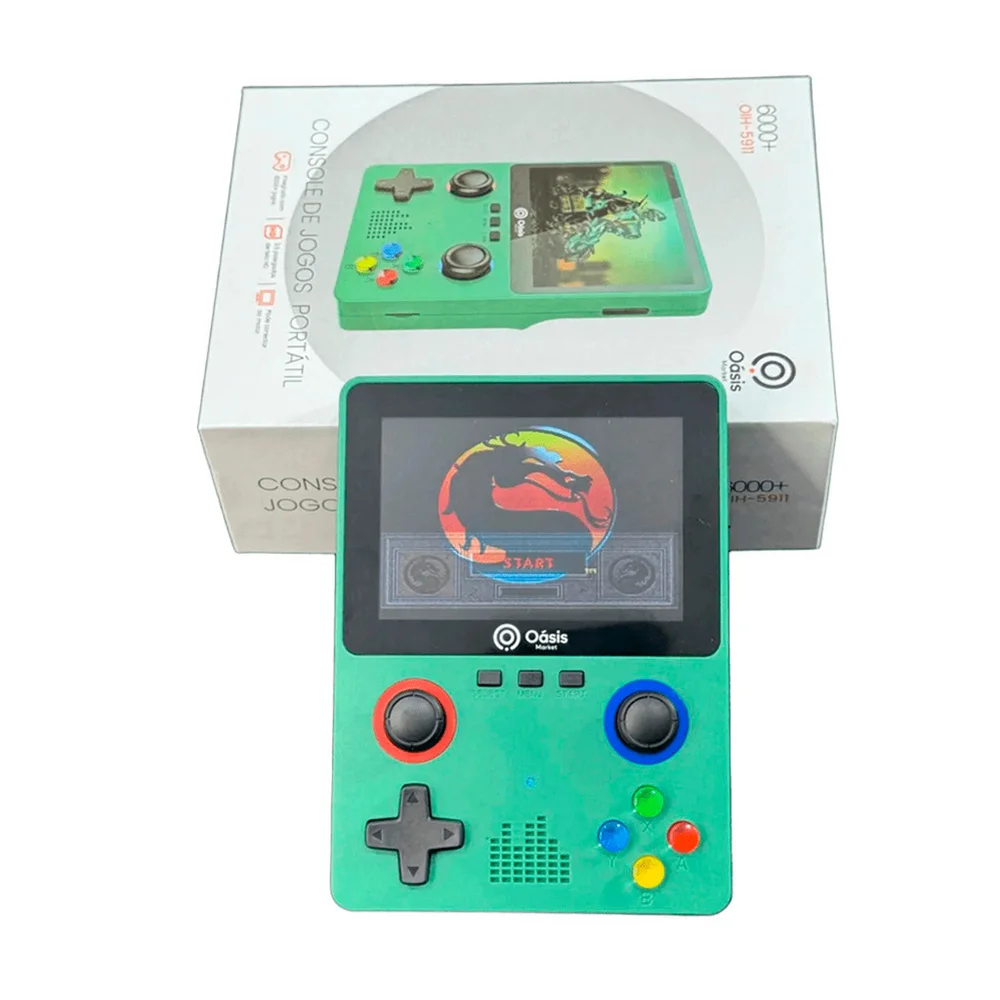 Console Mini Video Game Portatil Retro 6.000 Jogos Hd Oih-5911 Oasis 3.5'' Oih-5911 - Oásis