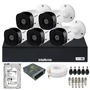 Kit Cftv 5 Câmeras Intelbras Hd 1120b Dvr Intelbras 08 Canais 1108-c Com Hd 2TB.