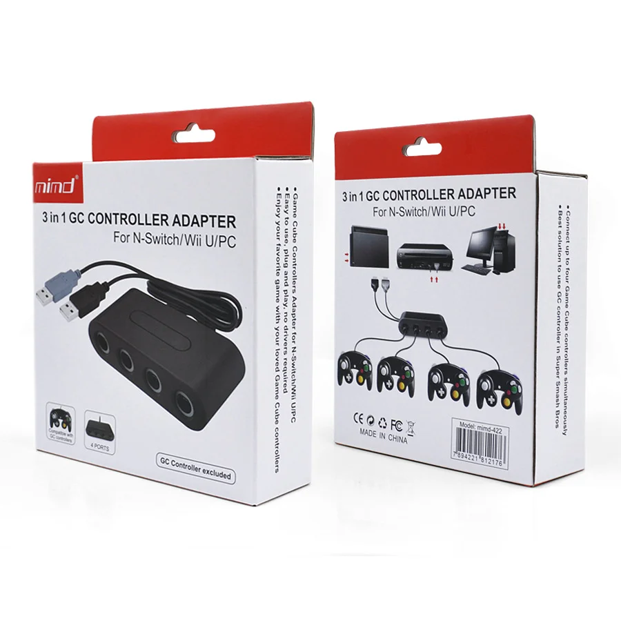 Adaptador Usb 4 Controles Gamecube Compatível Switch Wii U E PC Usb Adaptador Usb 4 Controles Gamecube Compatível Switch Wii U E PC Usb