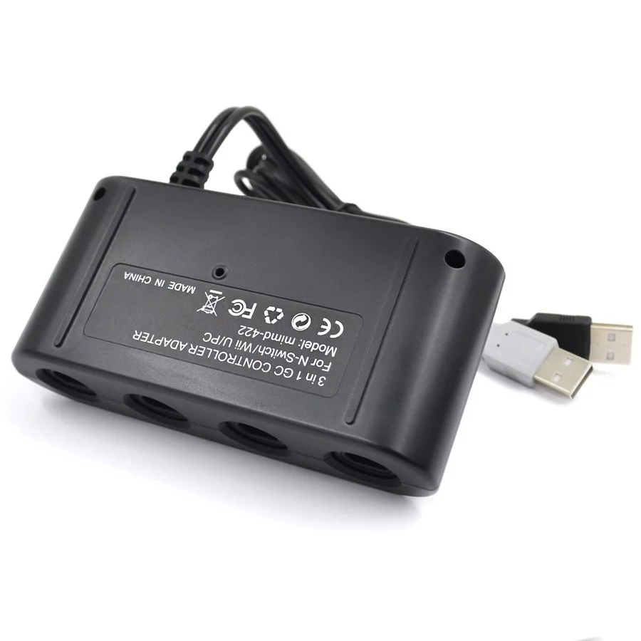 Adaptador Usb 4 Controles Gamecube Compatível Switch Wii U E PC Usb Adaptador Usb 4 Controles Gamecube Compatível Switch Wii U E PC Usb