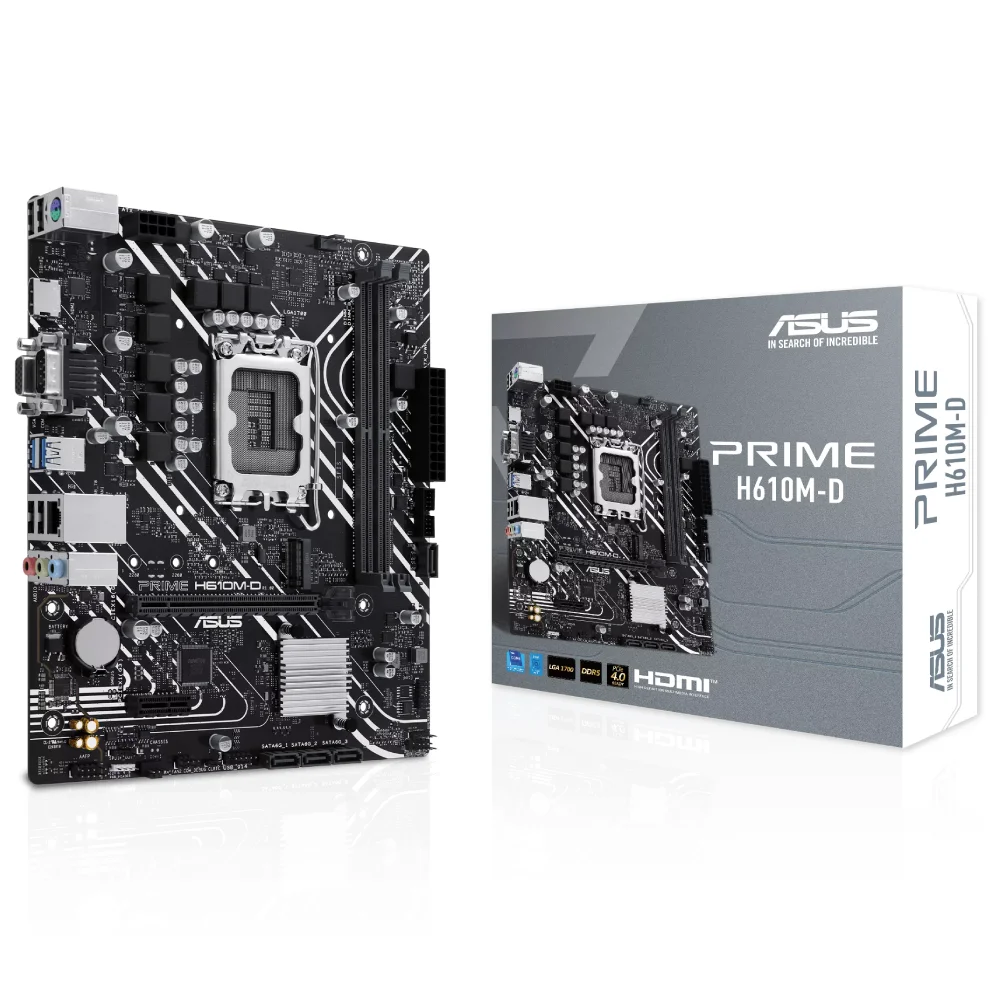 Placa Mãe Intel H610m-d LGA 1700 Micro-atx Ddr5 PCie 4.0 Slot M.2 Realtek 1 Gb Ethernet HDMI Vga Usb 3.2 Gen 1 Sata 6 G Placa Mãe Intel H610m-d LGA 1700 Micro-atx Ddr5 PCie 4.0 Slot M.2 Realtek 1 Gb Ethernet HDMI Vga Usb 3.2 Gen 1 Sata 6 G