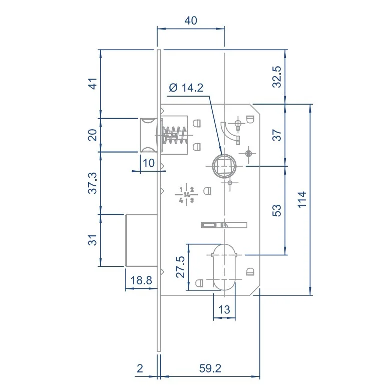 Fechadura Inox Line Interna 4400 E244 Mz180 Standard 40mm Espelho Cromado Papaiz Fechadura Inox Line Interna 4400 E244 Mz180 Standard 40mm Espelho Cromado Papaiz