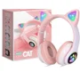 Fone Cat Ears Headphone Orelha De Gatinho Com LED Fone Bluetooth Pink