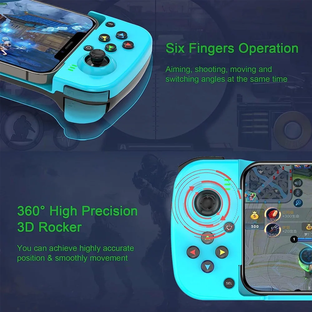 Gamepad Bsp-d3 - Controle Sem Fio Bluetooth - Compatível C/ Android E Ios - Recarregável Ergonomico Cor:branco Gamepad Bsp-d3 - Controle Sem Fio Bluetooth - Compatível C/ Android E Ios - Recarregável Ergonomico Cor:branco