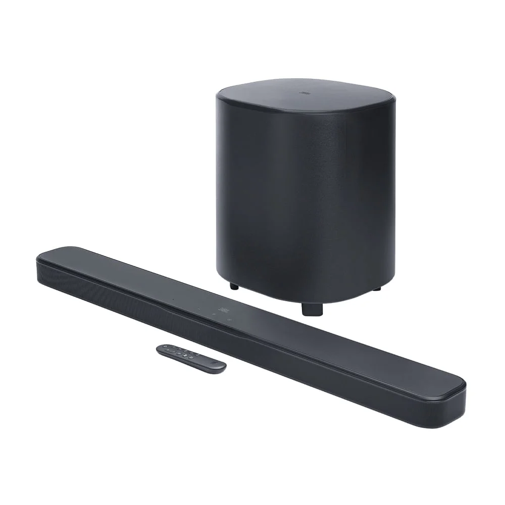 Soundbar Jbl Bar 500 Com 5.1 Canais Wireless 375w Rms, Tecnologia Multibeam 3.0™ E Dolby Atmos® - Bivolt
