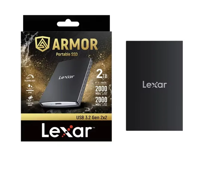 Hd SSD Portátil Lexar Armor De 2 Tb - Preto- 2000 Mb/s Hd SSD Portátil Lexar Armor De 2 Tb - Preto- 2000 Mb/s
