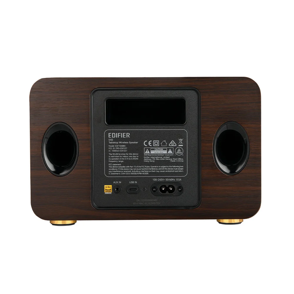 Edifier D32 Caixa de Som Retrô 60W RMS Alta