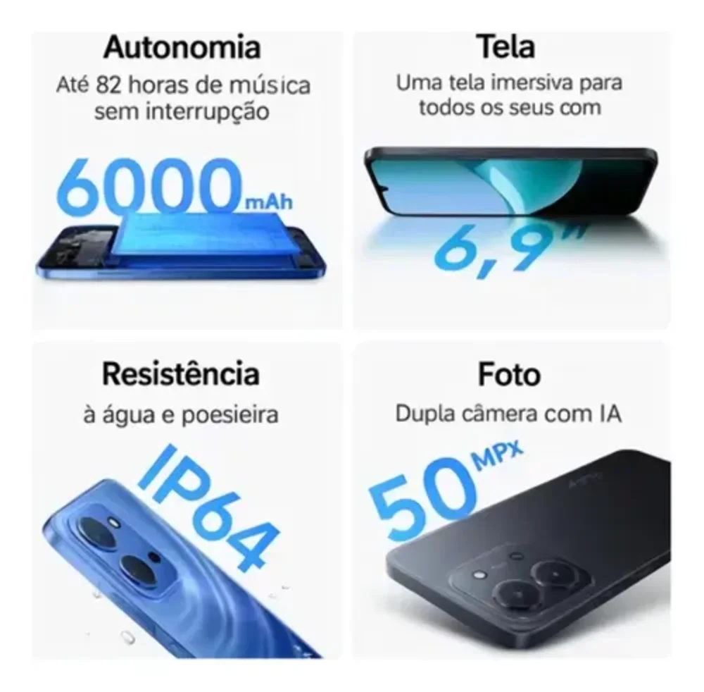 "Celular Xiaomi Redmi 15c  256gb 4gb Ram De 6.9"" 50mp 8mp - Naranja Crepúsculo (global)" - view 2