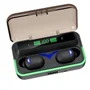 Fone De Ouvido Bluetooth Preto Com Case Carregador Power Bank