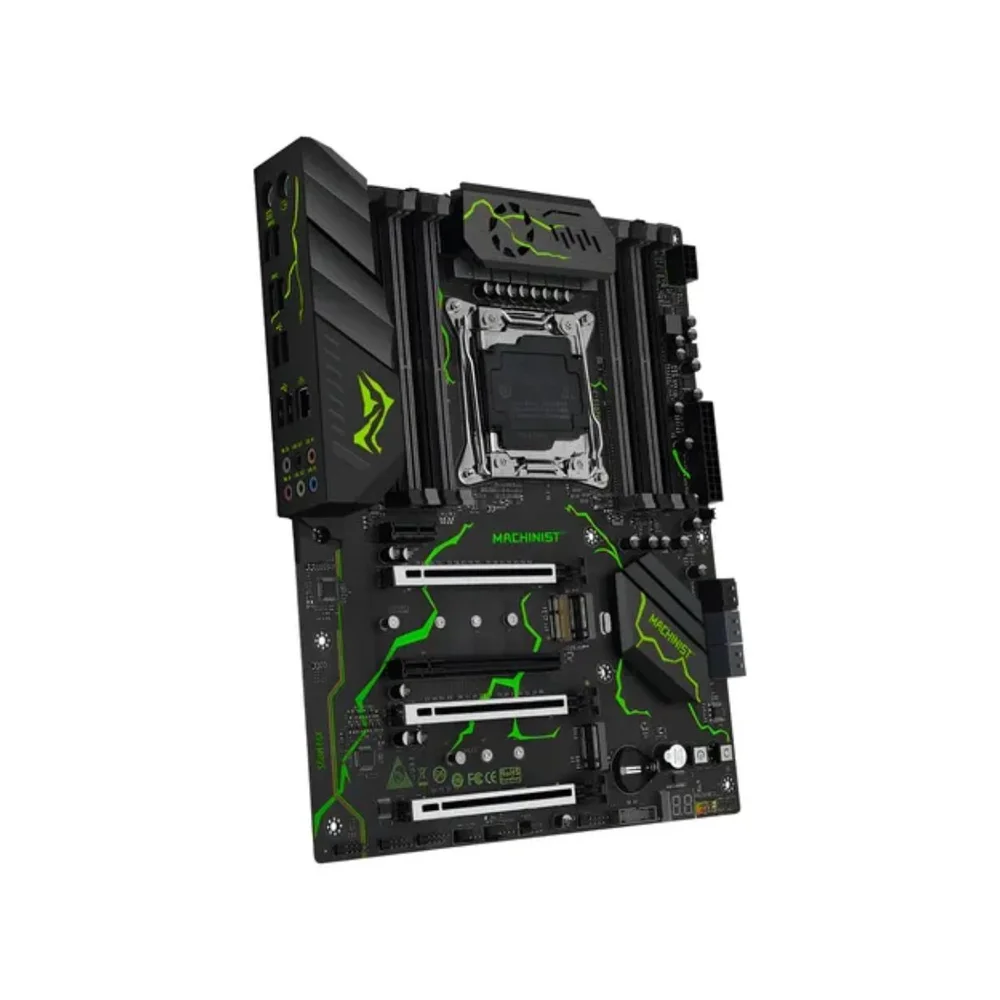 Placa Mae X99 Machinist Atx Mr9s Green Ddr4 Nvme Sata 8 Slot Verde-escuro Placa Mae X99 Machinist Atx Mr9s Green Ddr4 Nvme Sata 8 Slot Verde-escuro
