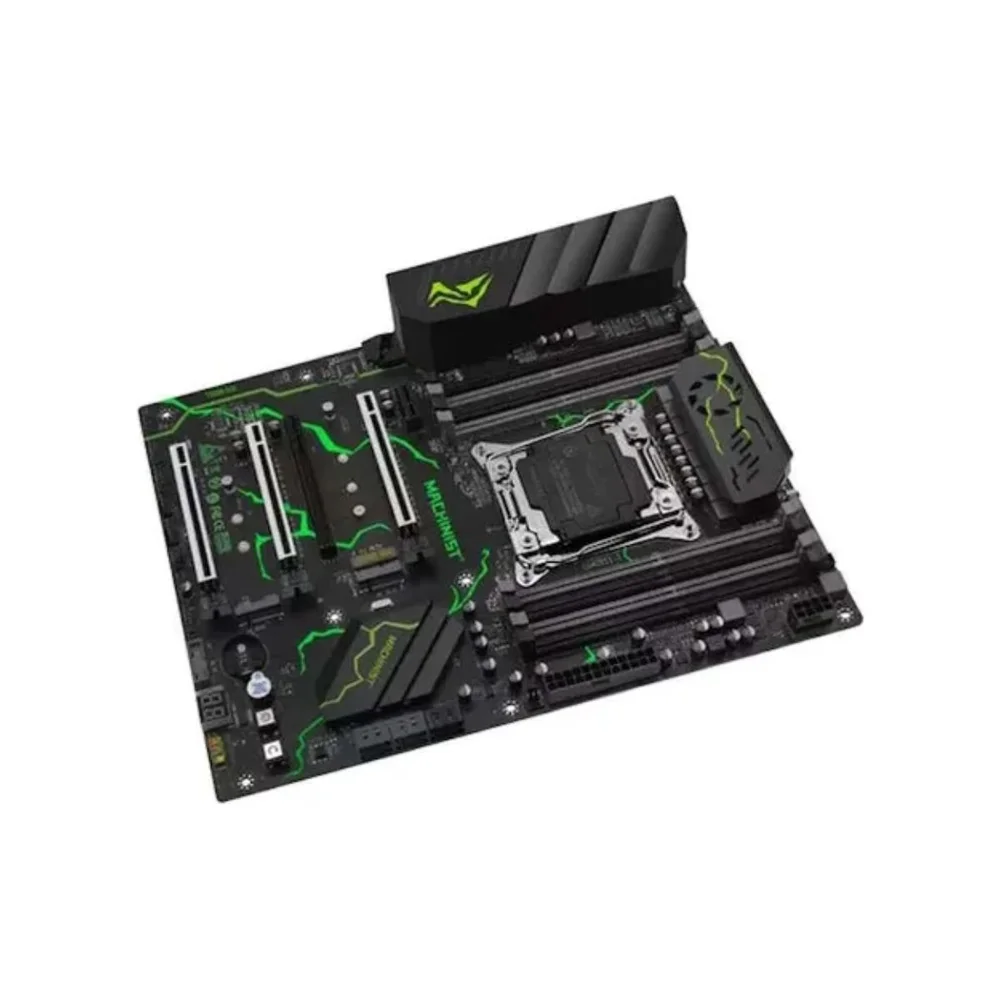 Placa Mae X99 Machinist Atx Mr9s Green Ddr4 Nvme Sata 8 Slot Verde-escuro Placa Mae X99 Machinist Atx Mr9s Green Ddr4 Nvme Sata 8 Slot Verde-escuro