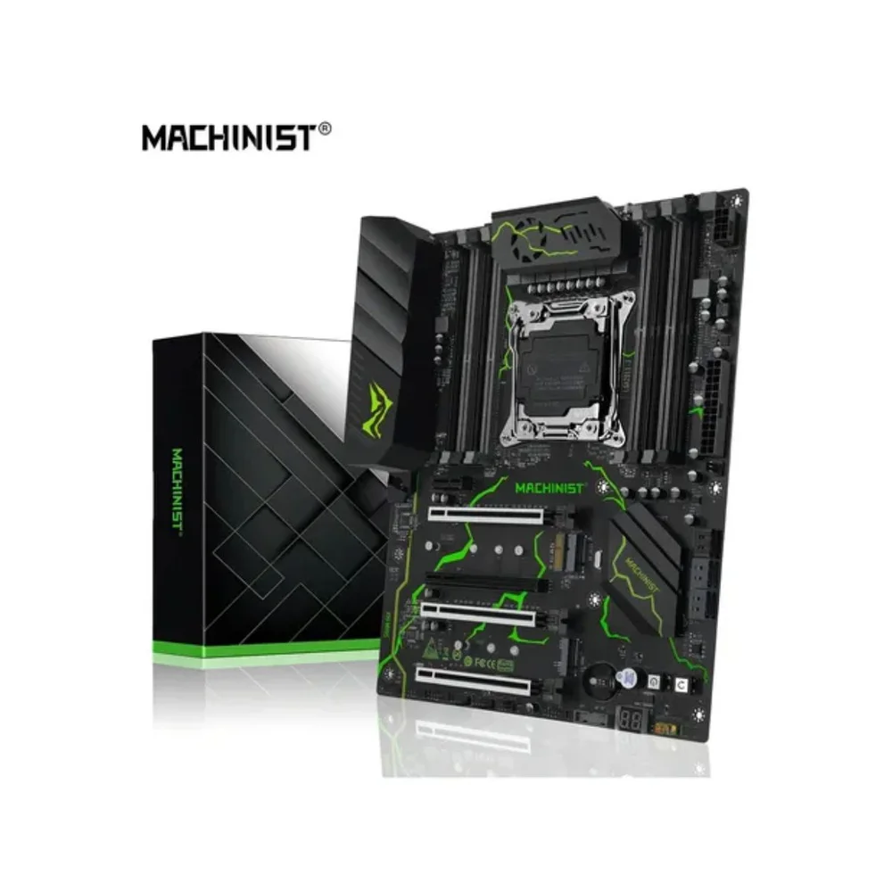 Placa Mae X99 Machinist Atx Mr9s Green Ddr4 Nvme Sata 8 Slot Verde-escuro Placa Mae X99 Machinist Atx Mr9s Green Ddr4 Nvme Sata 8 Slot Verde-escuro