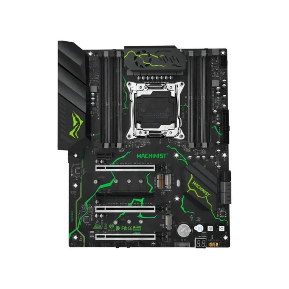 Placa Mae X99 Machinist Atx Mr9s Green Ddr4 Nvme Sata 8 Slot Verde-escuro Placa Mae X99 Machinist Atx Mr9s Green Ddr4 Nvme Sata 8 Slot Verde-escuro