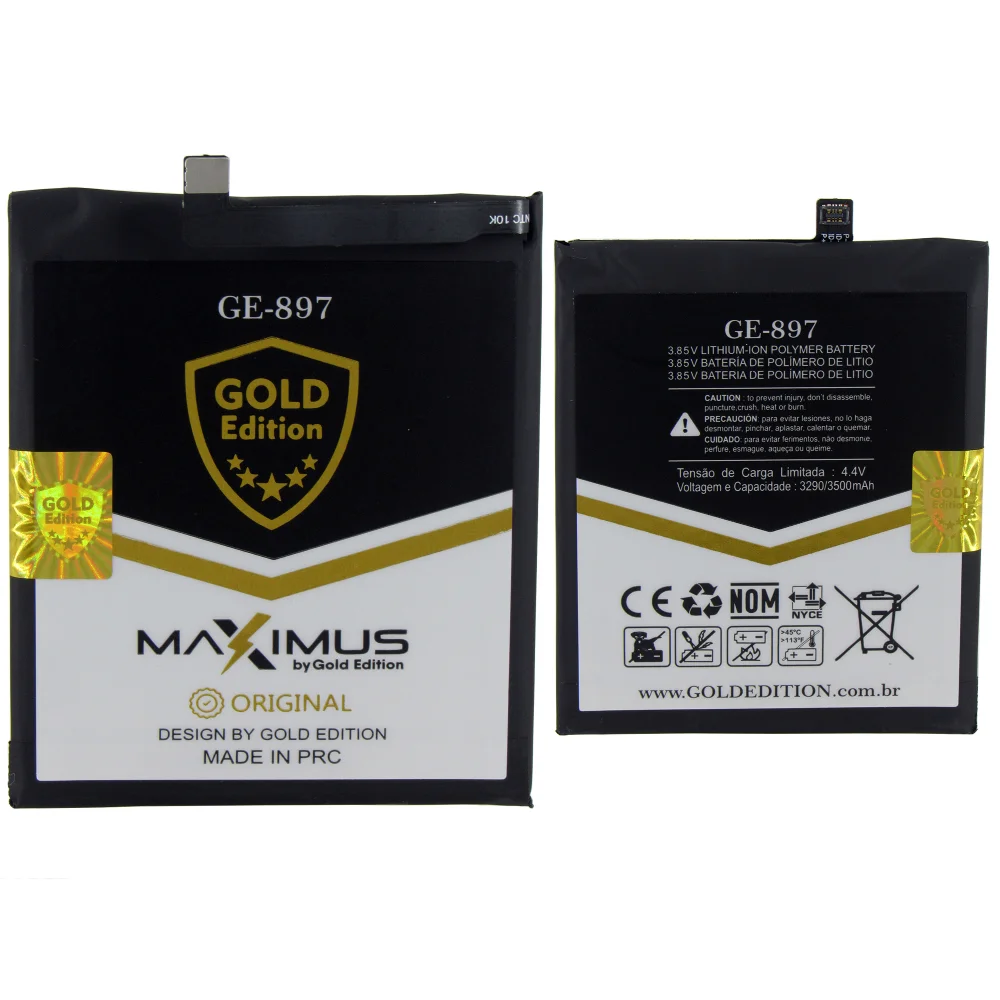 Bateria Gold Ge-897 Compatível Com Moto One Vision / Action