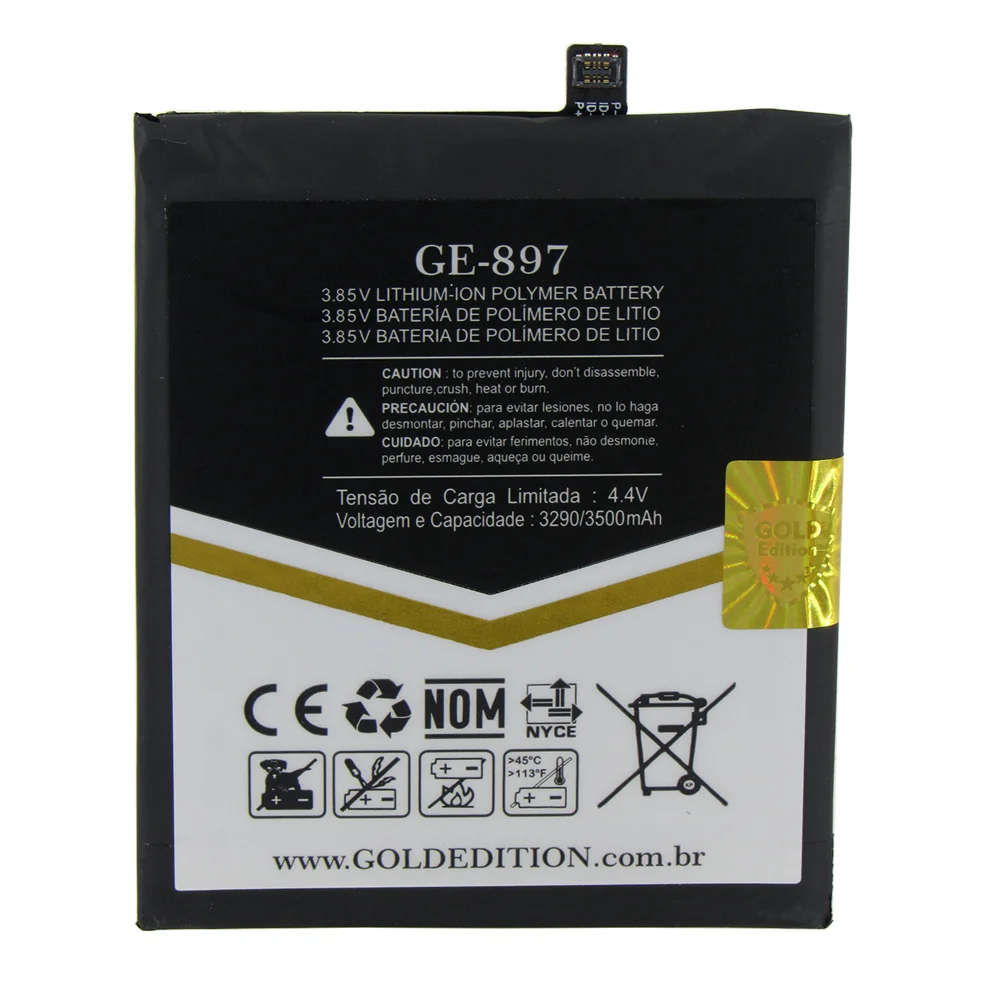 Bateria Gold Ge-897 Compatível Com Moto One Vision / Action