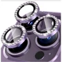 Kit Película Lente Câmera Lisa Ou Brilho Diamante Compatível Com Iphone 11 12 13 14 15 16 Pro Max Cor:diamante Lilas;tam