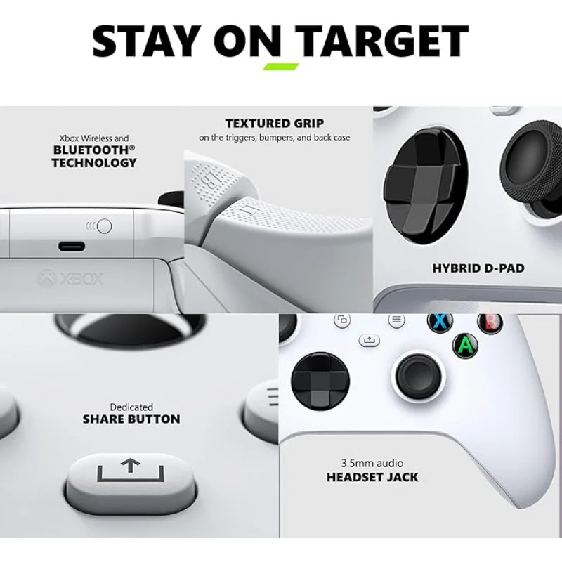Controle Xbox Series X/S e Xbox One Branco Original – Wireless Gamepad Sem Fio, Alta Precisão, Compatível com Console e PC Controle Xbox Series X/S e Xbox One Branco Original – Wireless Gamepad Sem Fio, Alta Precisão, Compatível com Console e PC