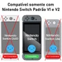 Case Nintendo Switch V1 V2 Mario + 4 Grips + Película Vidro