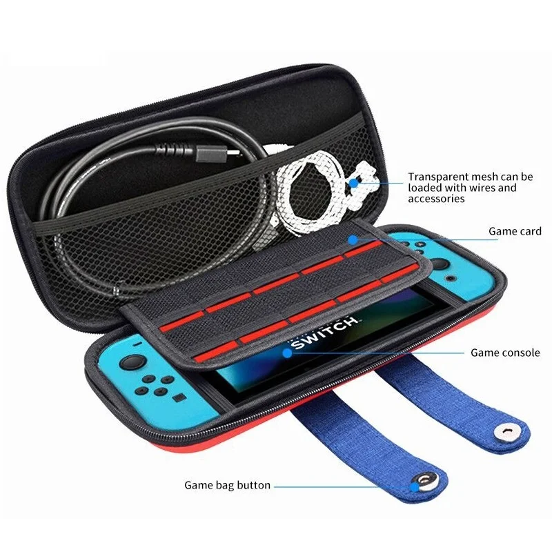 Case Nintendo Switch V1 V2 Mario + 4 Grips + Película Vidro Case Nintendo Switch V1 V2 Mario + 4 Grips + Película Vidro