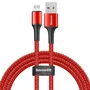Cabo Para Iphone Lightning Com Retroiluminação Baseus Halo Data Cable Usb Para Ip 1m Vermelho