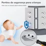 Torre De Tomadas Branca 9 Tomadas + 4 Usb + 1 Type-c Cabo Proteção Contra Sobrecarga 2 Metros