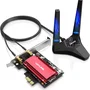 Placa De Rede PCie Wavlink Ax5400m Wifi 6e, Adaptador Sem Fio Tri-band Ax210 Com Bluetooth 5.3, Mu-mimo, Wpa3, Ofdma, Suporte Discreto, Dissipador De Calor