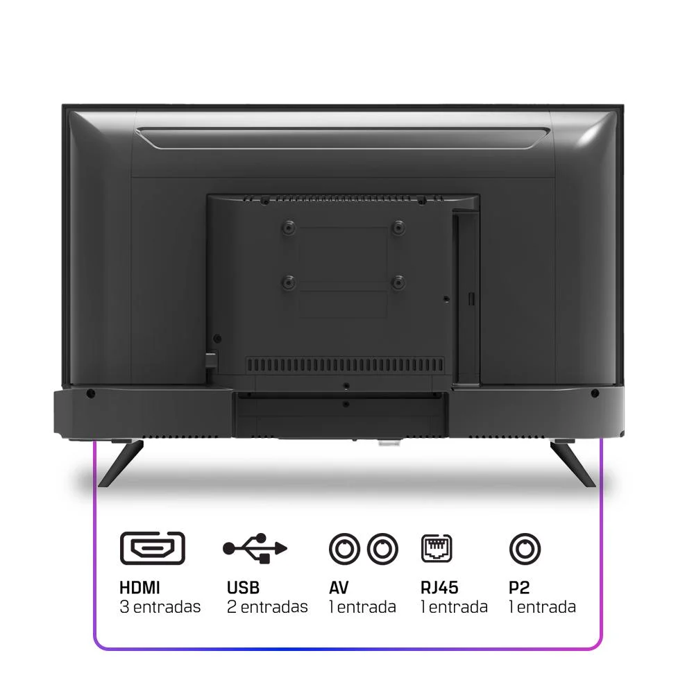 Smart Tv Hq 24" Hd Tela Sem Bordas Sistema Android Design Slim Hqs24nkhm