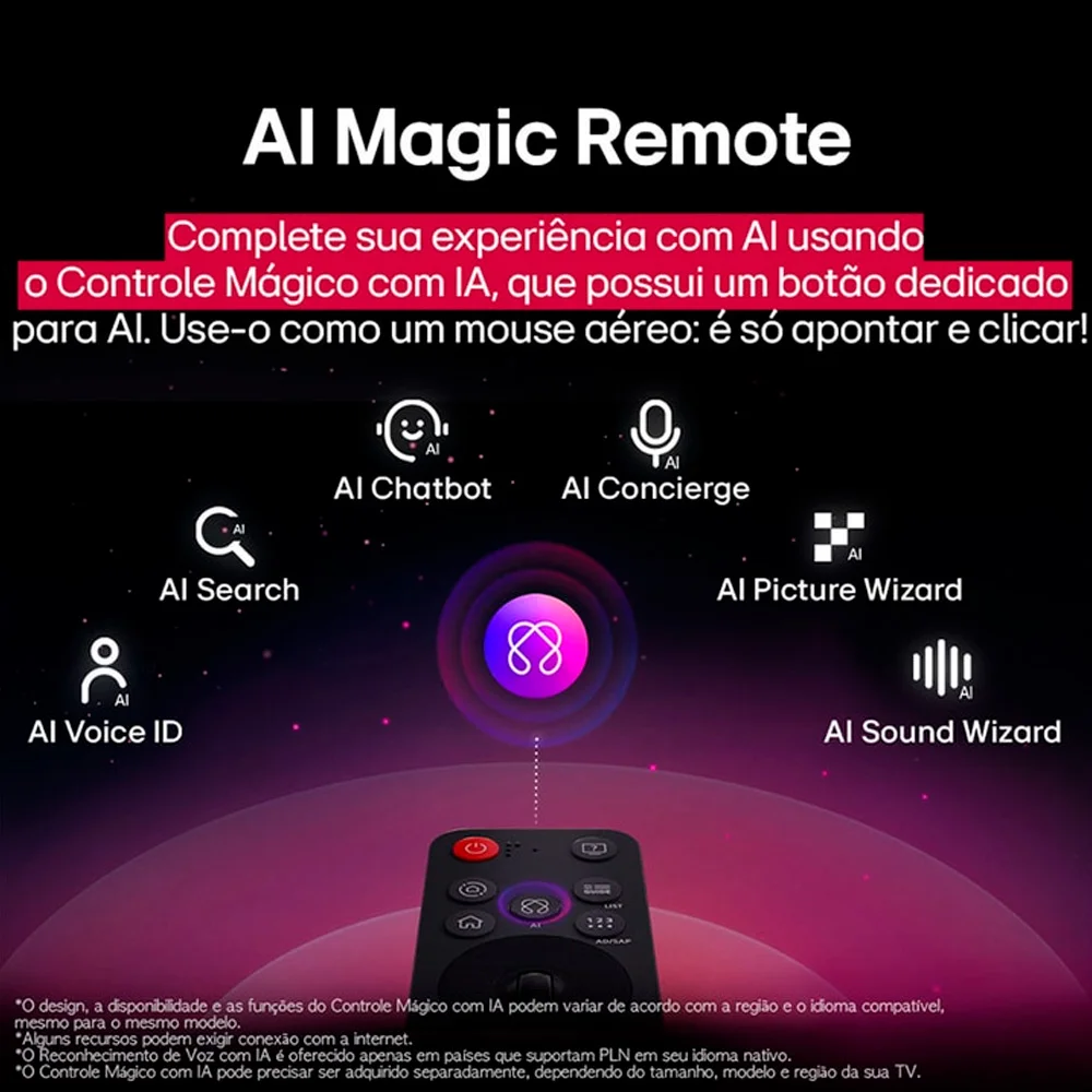 Smart Tv Lg 50'' 4k Webos 25 Ai Controle Smart Magic 50au801