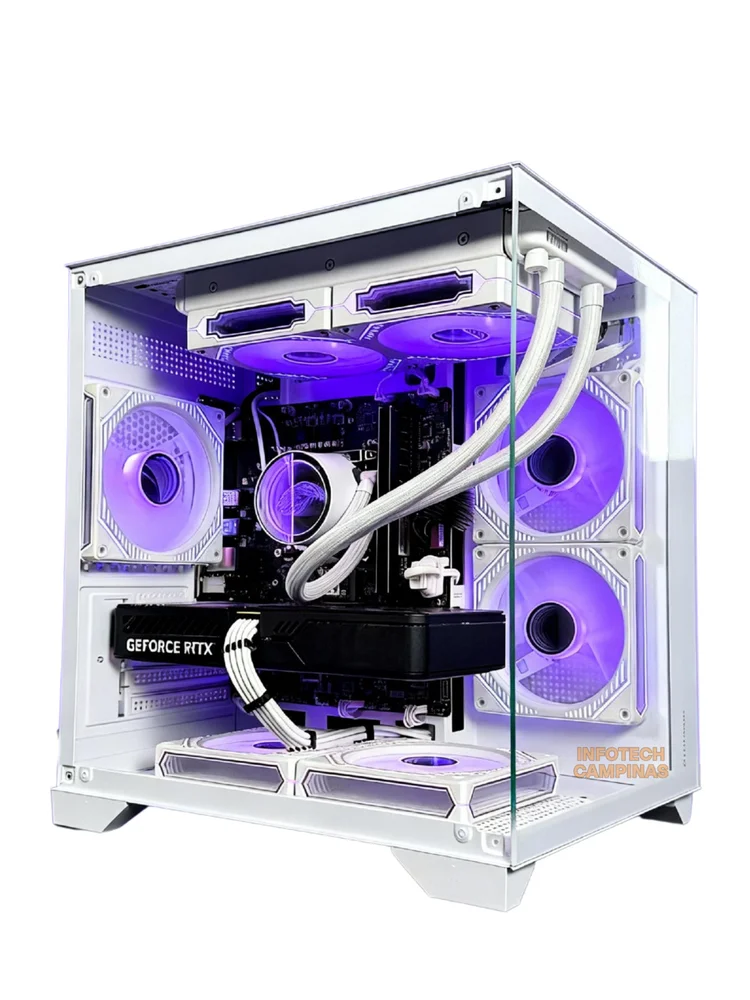 PC Gamer Aquario Branco Ryzen 7 5700x | RTX 5060 8GB | 32gb Ddr4 3200mhz | SSD Nvme 1TB | Water Cooler | Win 11 Pro