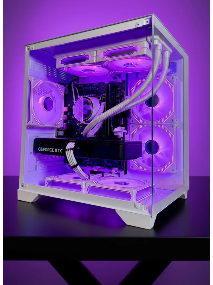 PC Gamer Aquario Branco Ryzen 7 5700x | RTX 5060 8GB | 32gb Ddr4 3200mhz | SSD Nvme 1TB | Water Cooler | Win 11 Pro - view 3