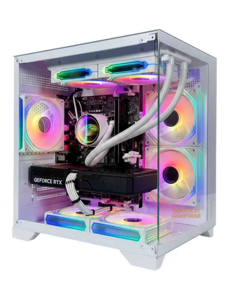 PC Gamer Aquario Branco Ryzen 7 5700x | RTX 5060 8GB | 32gb Ddr4 3200mhz | SSD Nvme 1TB | Water Cooler | Win 11 Pro - view 4