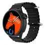 Smartwatch Redondo Hw3 Ultra Max Sport Relógio Inteligente Cor Prata Com 1 Pulseira Cor Puls. Preto