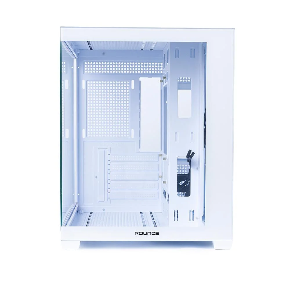 Gabinete Gamer Round5 Blast White (m-atx / Aquario / Frontal Vidro / Sem Fan)