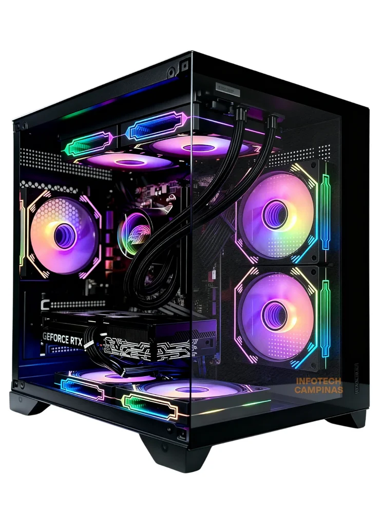 PC Gamer Full Black Ryzen 7 5700x | RTX 5060 Ti 16gb | 32gb Ddr4 | SSD Nvme 1TB | Water Cooler 240mm | Fonte 750w | Win11 Pro - view 2