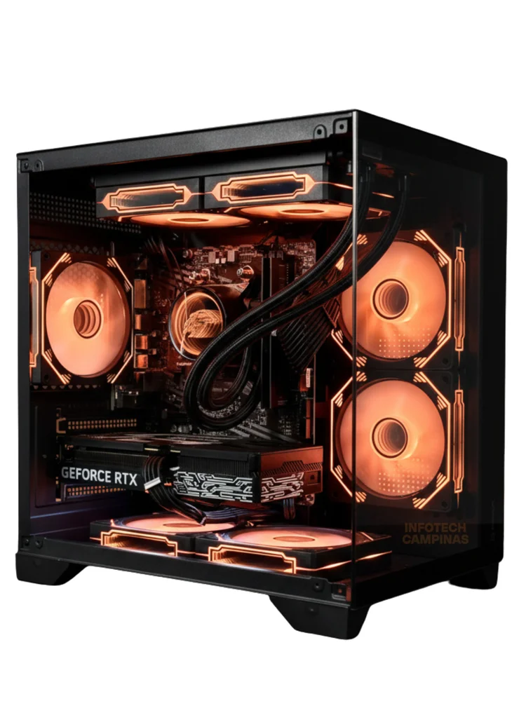 PC Gamer Full Black Ryzen 7 5700x | RTX 5060 Ti 16gb | 32gb Ddr4 | SSD Nvme 1TB | Water Cooler 240mm | Fonte 750w | Win11 Pro - view 3
