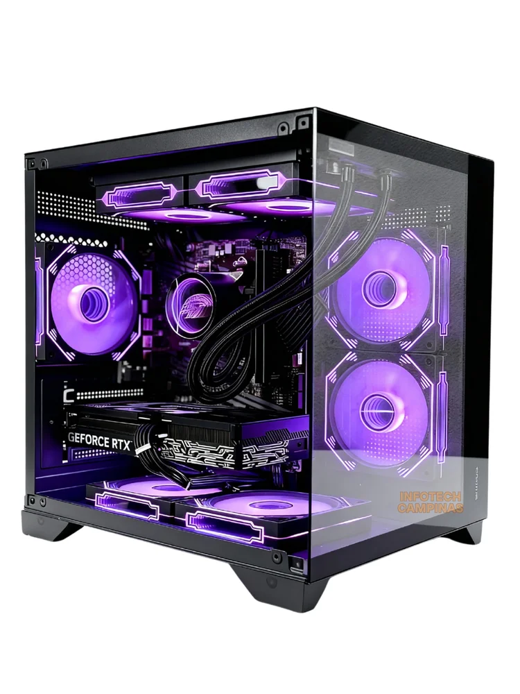 PC Gamer Full Black Ryzen 7 5700x | RTX 5060 Ti 16gb | 32gb Ddr4 | SSD Nvme 1TB | Water Cooler 240mm | Fonte 750w | Win11 Pro - view 5