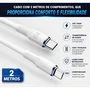 Cabo de carregamento Carregador Usb-c Compatível Para Controle Ps5 E Ps5 Pro 2 Metros soft white CB-374C Cor Branco