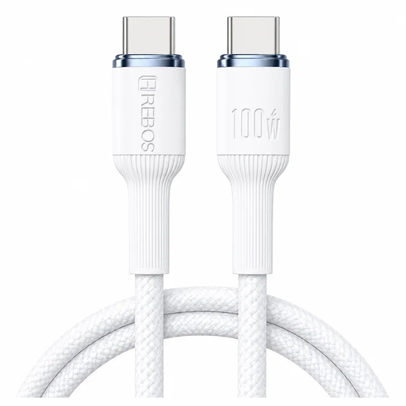 Cabo de carregamento Carregador Usb-c Compatível Para Controle Ps5 E Ps5 Pro 2 Metros soft white CB-374C Cor Branco