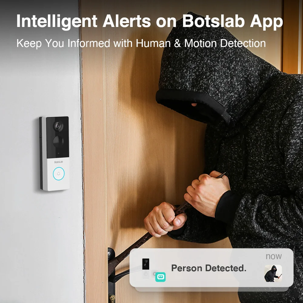 Botslab Campanhia Video Doorbell R801 Câmera Wifi Hd Botslab Campanhia Video Doorbell R801 Câmera Wifi Hd