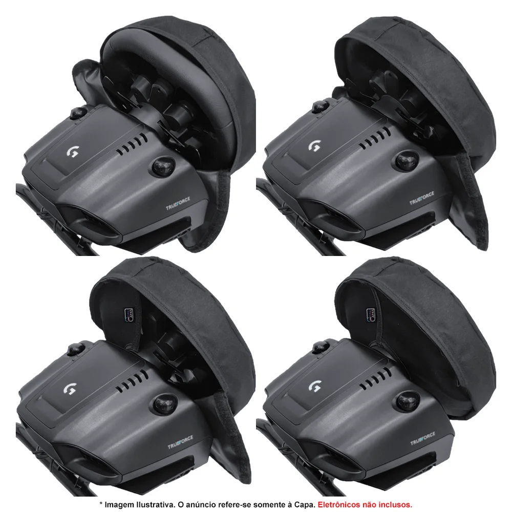 Kit Capas Protetoras Qualicapas Compatíveis com Volante, Base, Pedal + Capa P/ Câmbio G25 G27 Racing Shifter Logitech Kit Capas Protetoras Qualicapas Compatíveis com Volante, Base, Pedal + Capa P/ Câmbio G25 G27 Racing Shifter Logitech