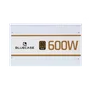 Fonte Bluecase 600w 80 Plus Bronze, Branco, Cabos Flat Atx