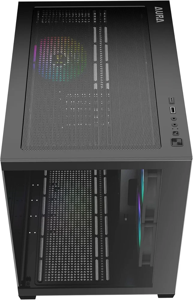 Gabinete Gamer Gamdias Aura Gc10m ARGB V2 Preto Com 3 Fans