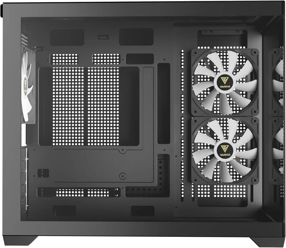 Gabinete Gamer Gamdias Aura Gc10m ARGB V2 Preto Com 3 Fans