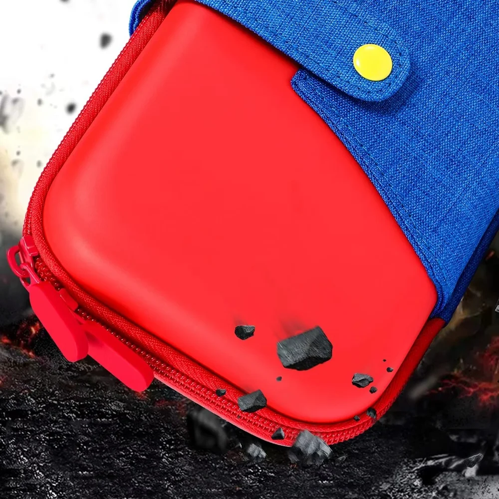 Case Nintendo Switch 2 Mario Bolsa Mão + 2 Película De Vidro Case Nintendo Switch 2 Mario Bolsa Mão + 2 Película De Vidro
