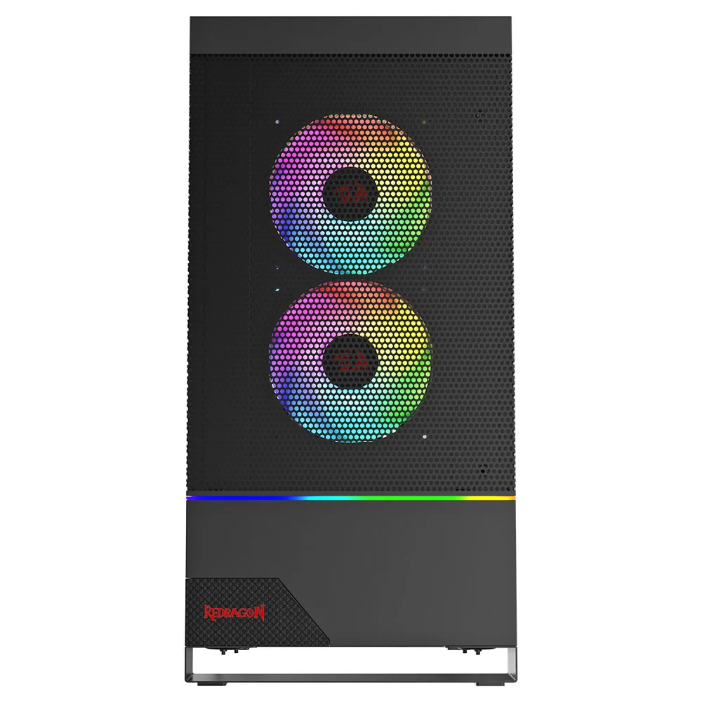 Gabinete Gamer Mid Tower Sem Fan Sem Fonte Ca-610b Carbon Preto Redragon
