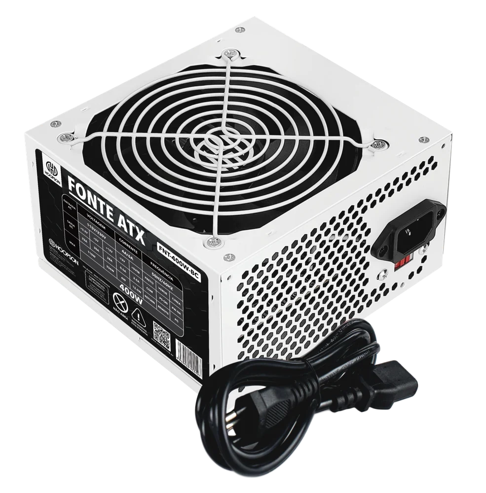 Fonte De Alimentação Atx Gamer Branca 400w Real Fnt-400w-bc Fonte De Alimentação Atx Gamer Branca 400w Real Fnt-400w-bc