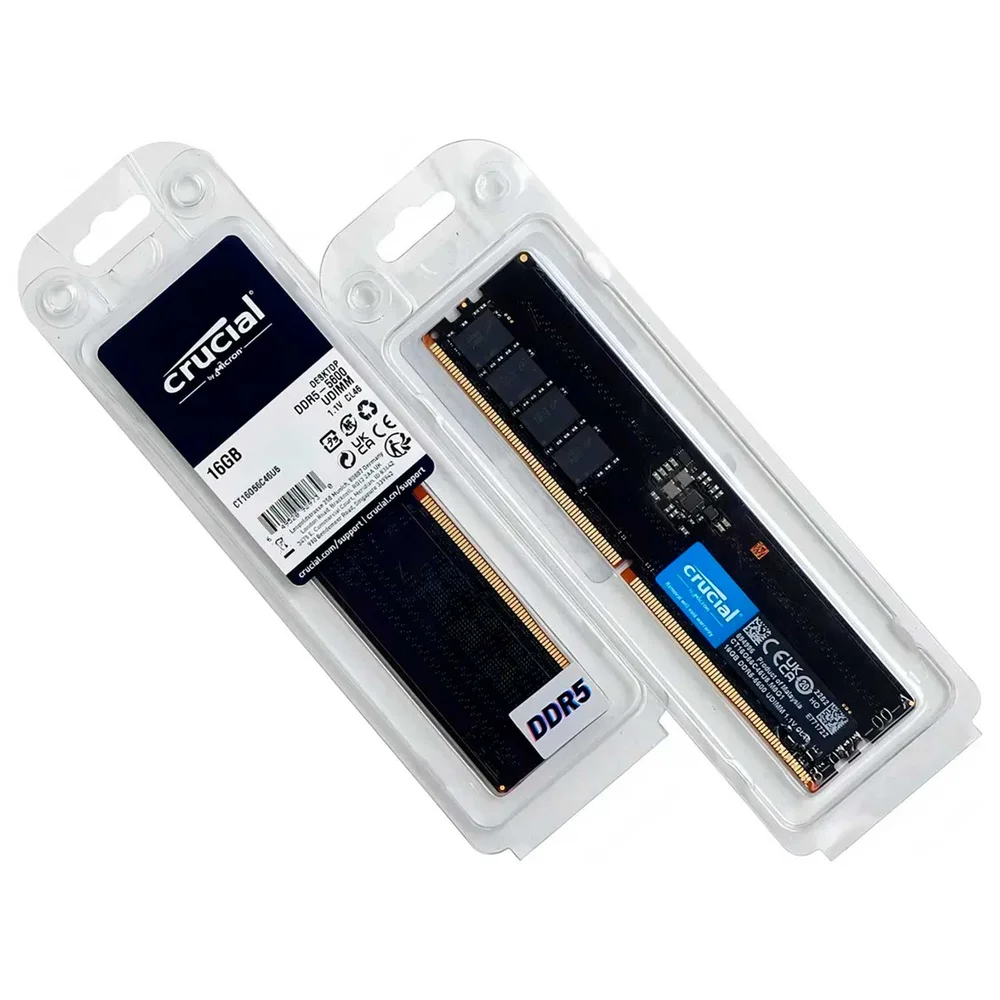 メモリー Crucial DDR5 16GB 5600MT/s UDIMM Produtos com até 15 OFF no PIX KaBuM