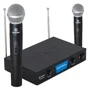 Microfone Profissional Sem Fio Duplo 2 Canais 30 Metros Vhf